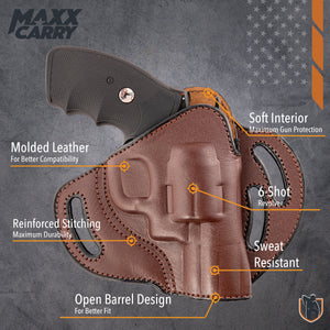 6-Shot Revolver Open Top Pancake Holster