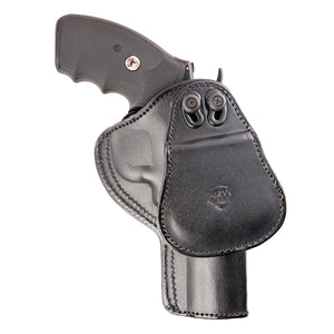 6-Shot Revolver Paddle Leather Holster