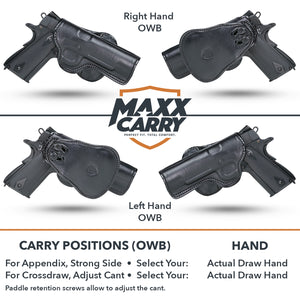 PD - Paddle Leather OWB Gun Holster