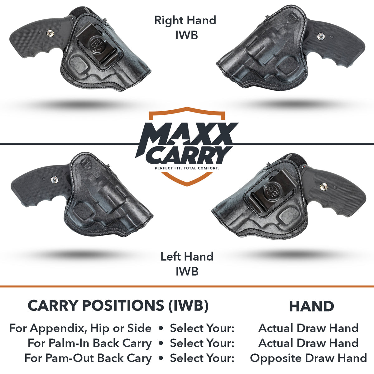 6-Shot Revolver IWB Leather Holster