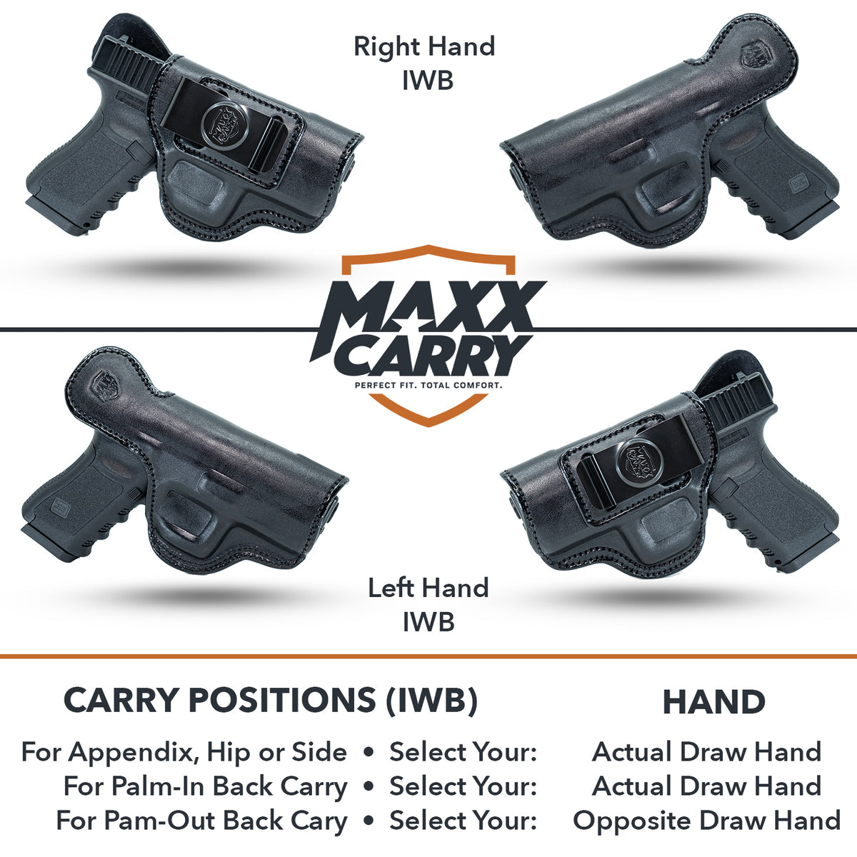 IP - Inside The Waistband Leather Holster - Fitted