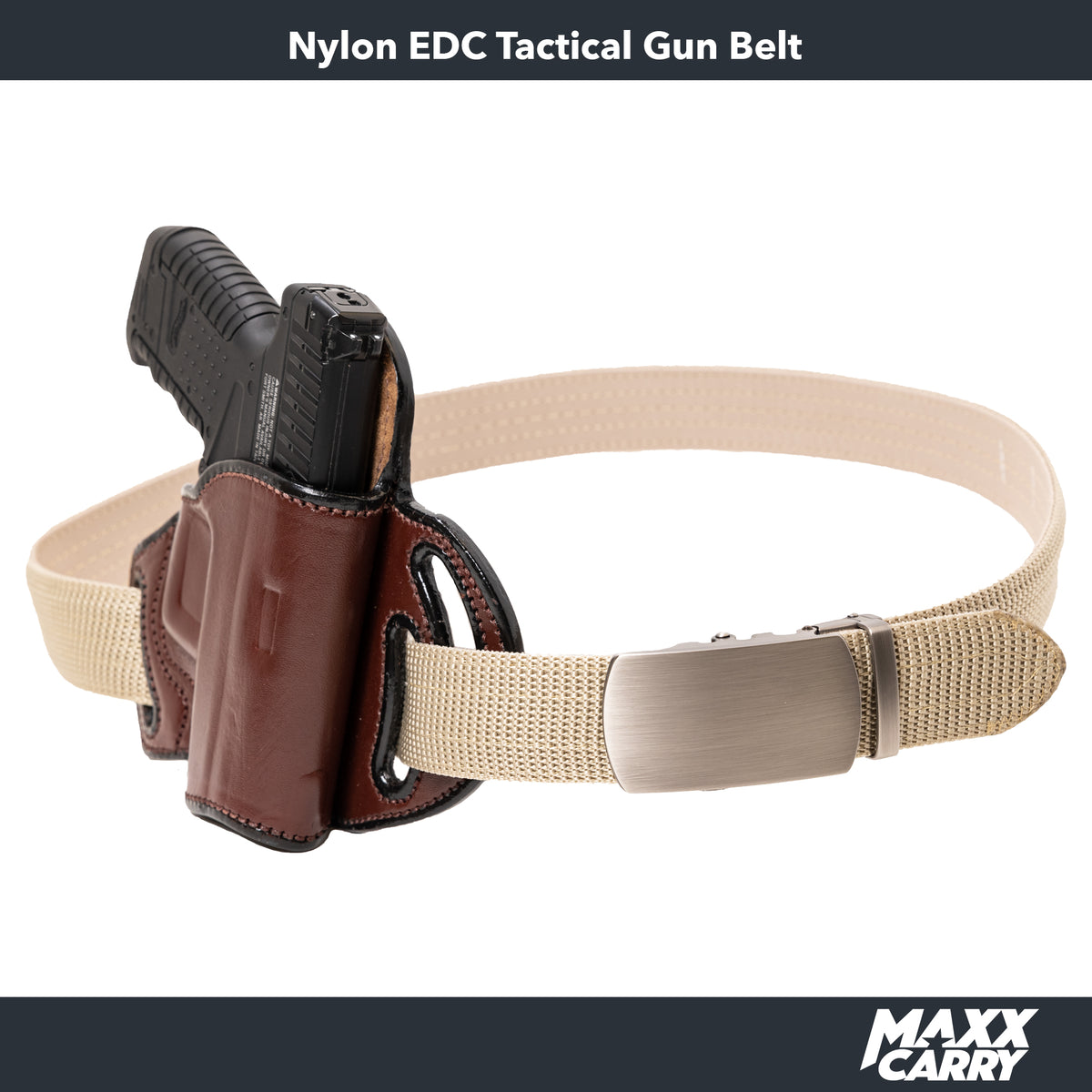 Maxx Khaki Tactical Gun Belt