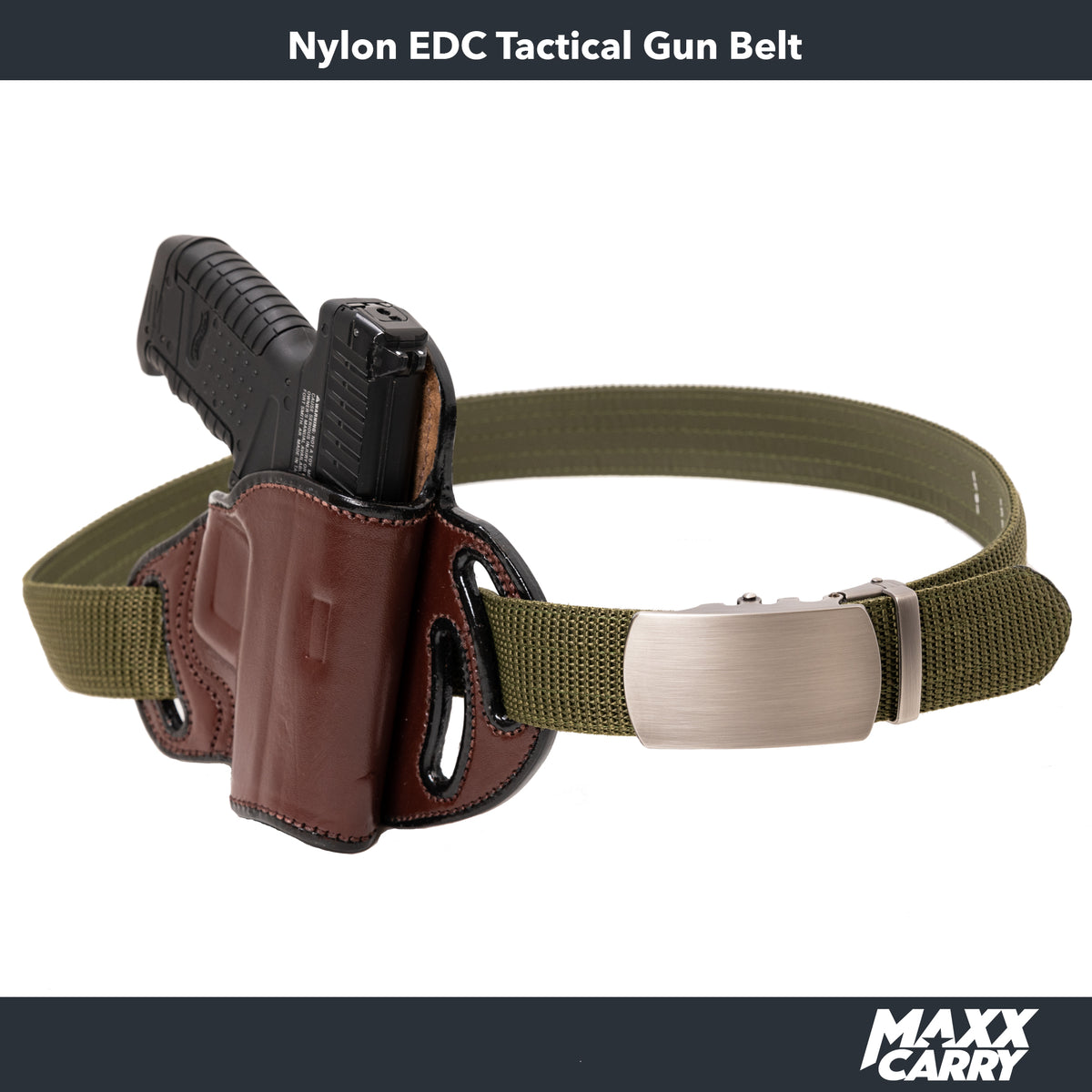 Maxx OD Green Tactical Gun Belt